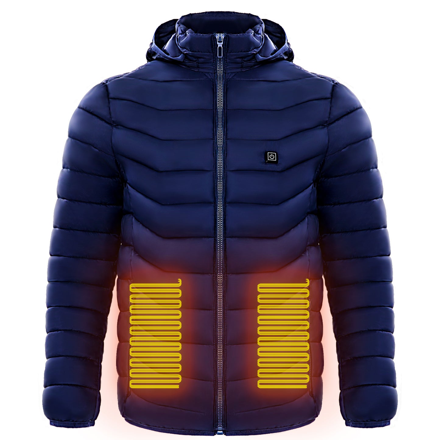 Men's Heated Puffer Jacket – Electric Heated Winter Coat with Hood